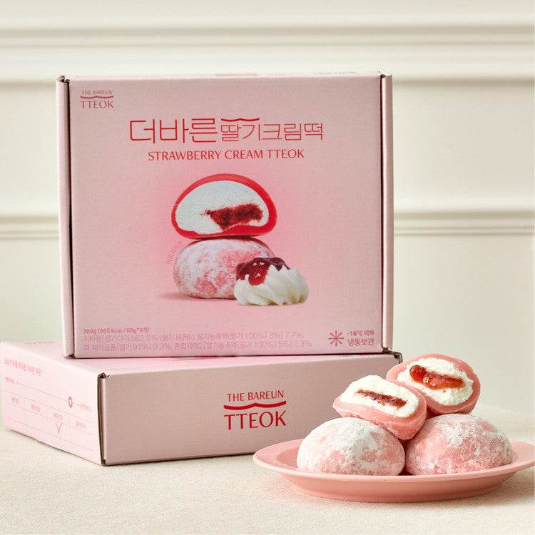 Strawberry Cream Mochi (딸기 크림모찌 6p 박스) - Lets Eatscape