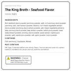 The King Broth Seafood label
